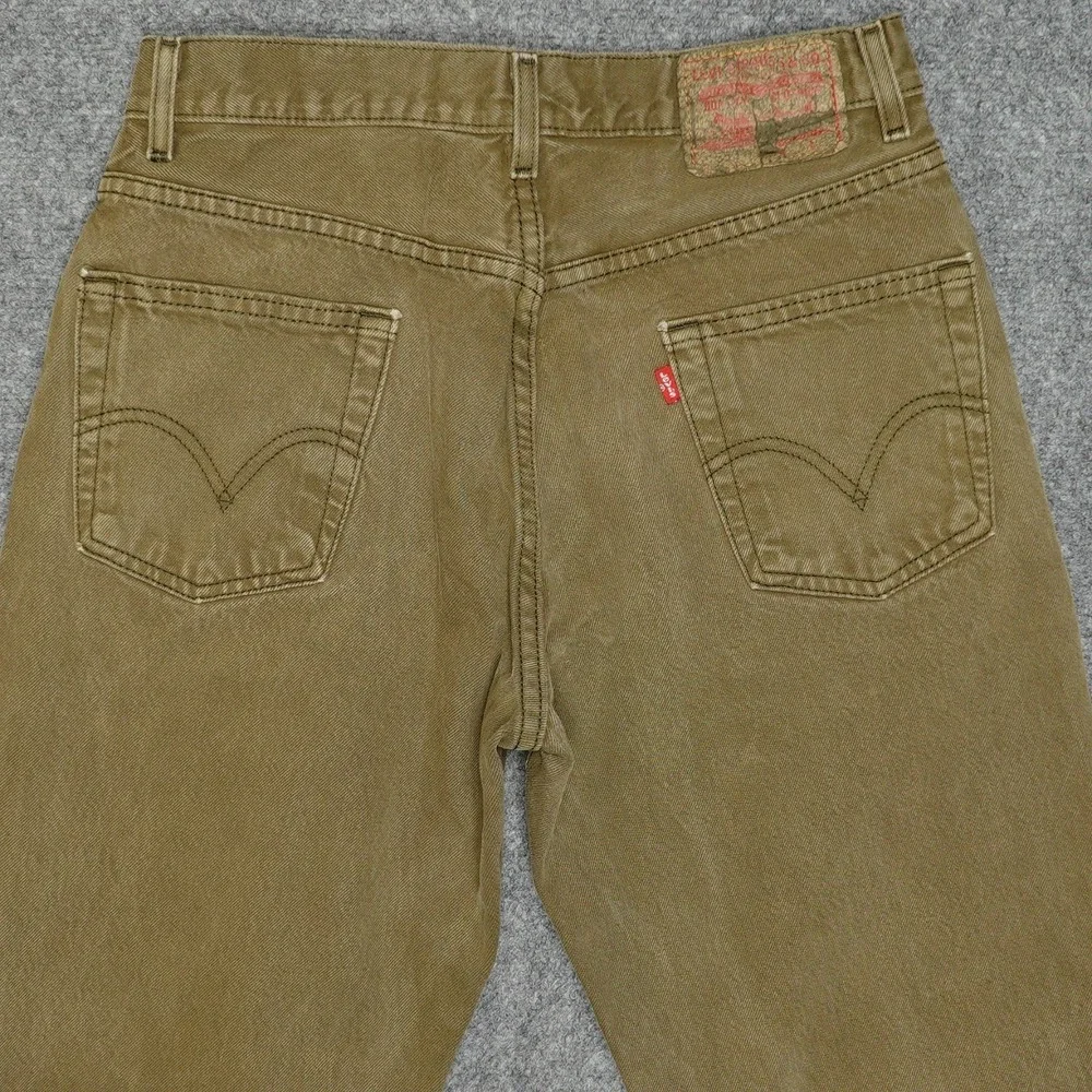 Levi's 550 Jeans Mens 31x32 Olive Brown Relaxed Fit‎ Tapered Leg Denim Cotton